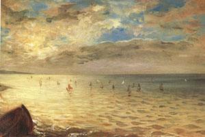 Eugene Delacroix The Sea at Dieppe (mk05)